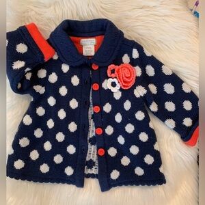 first impressions play - polka dot sweater (Sz 6-9M)
